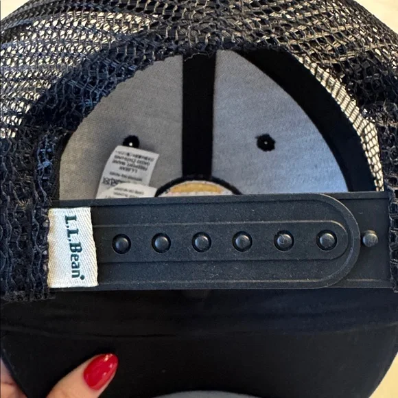 L.L. Bean Black Trucker Hat with Mountain Sunset Patch - Picture 4 of 4